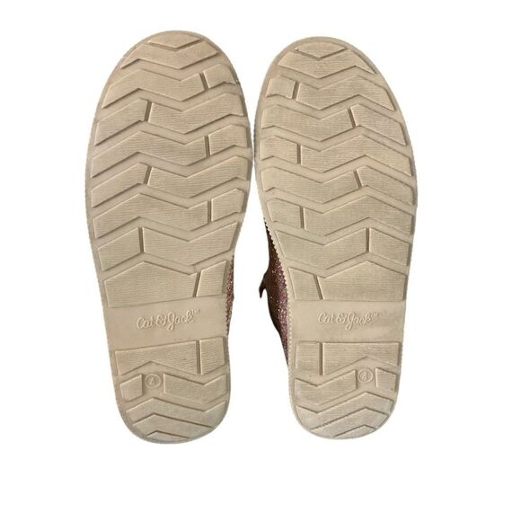 Cat & Jack Boots Girls Size 4 Ankle Gold Glitter - Picture 9 of 16